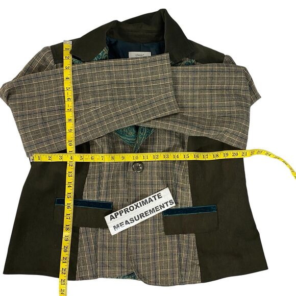 CJ Banks Blazer Womens 1X Jacket Patchwork Festival Career Professional Office - Picture 5 of 16